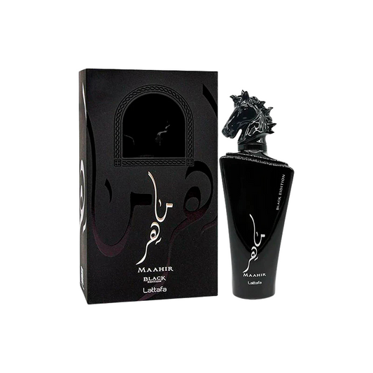 EAU DE PARFUM LATTAFA MAAHIR EDICIÓN NEGRA X 100 ML